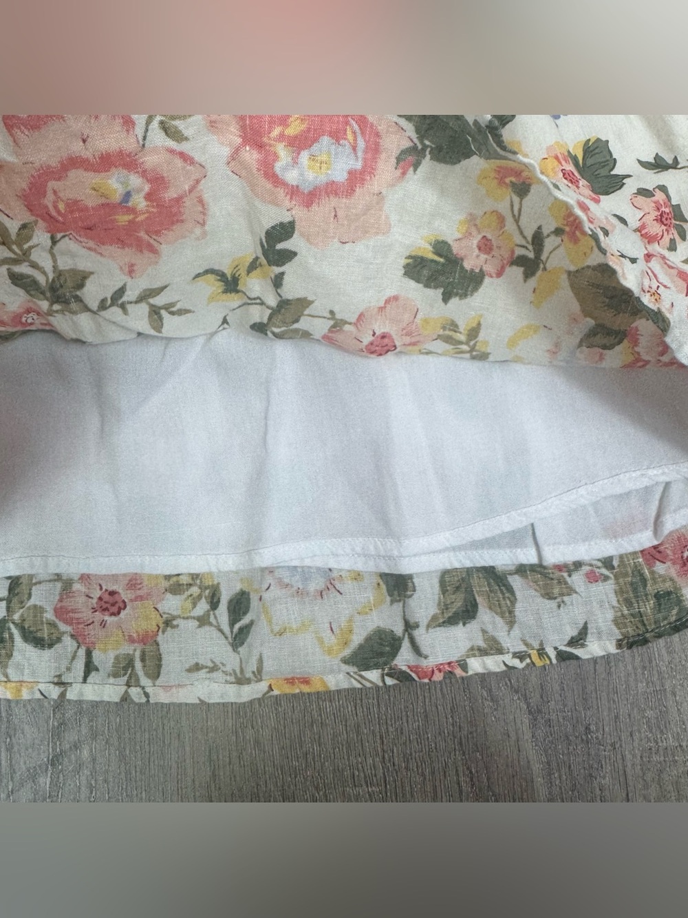 Faithfull The Brand Nikoleta Mini Dress Floral Linen Size Small Puff Sleeve - Picture 6 of 9